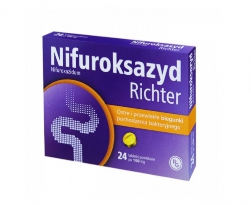Zdjęcie NIFUROKSAZYD 100 mg 24 tabletki