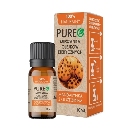 Zdjęcie PUREO Mieszanka naturalnych olejków eterycznych Mandarynka z goździkiem 10 ml