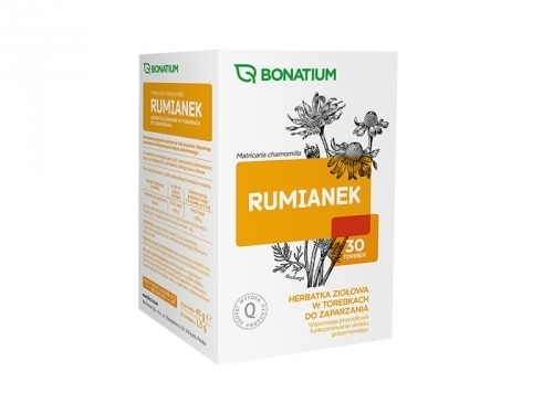 Zdjęcie BONATIUM RUMIANEK Herbatka ziołowa do zaparzania 1,5 g 30 saszetek