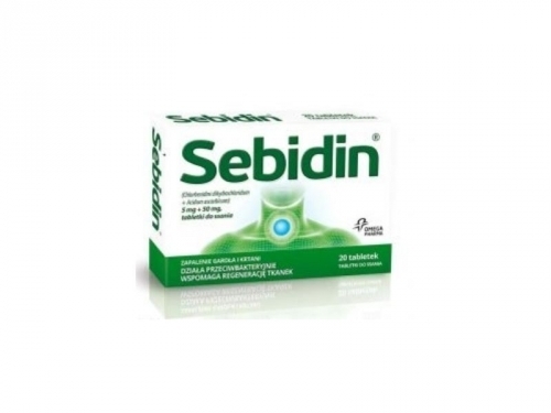 Zdjęcie SEBIDIN 20 tabletek do ssania