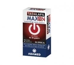 Zdjęcie TADALAFIL MAXON 10 mg Na erekcję do 36h 2 tabletki