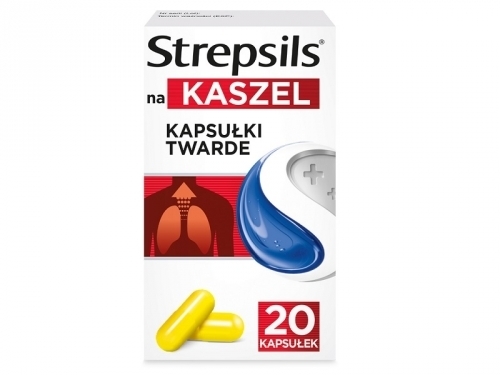 Zdjęcie STREPSILS na kaszel 20 kapsułek