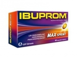Zdjęcie IBUPROM MAX Sprint 400 mg 40 kapsułek