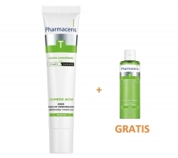 Zdjęcie PHARMACERIS T COMEDO ACNE Krem przeciw zaskórnikom 40 ml + PURI-SEBOTONIQUE Tonik 100 ml GRATIS