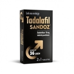 Zdjęcie TADALAFIL SANDOZ 10 mg 2 tabletki