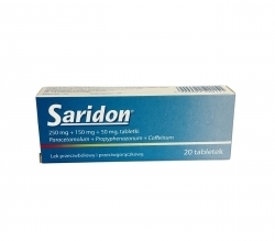 Zdjęcie SARIDON 20 tabletek IMPORT RÓWNOLEGŁY