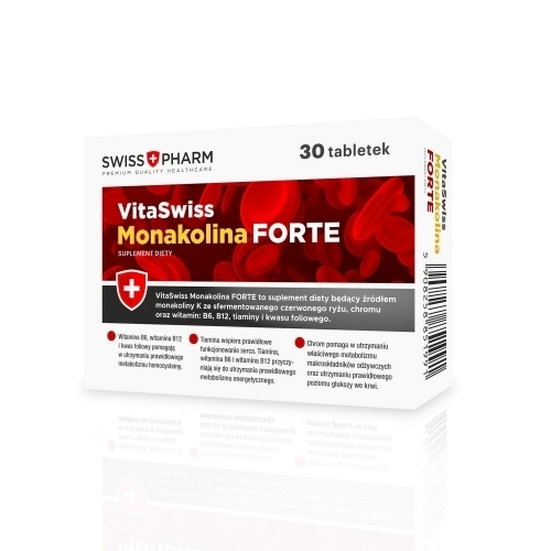 Zdjęcie VITASWISS Monakolina Forte 30 tabletek SWISS+PHARM