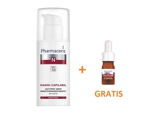 Zdjęcie PHARMACERIS N MAGNI-CAPILARIL SPF10 Aktywny krem 50 ml + GRATIS