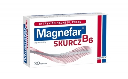 Zdjęcie MAGNEFAR B6 SKURCZ 30 tabletek