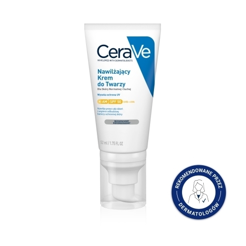 Zdjęcie CERAVE Nawilżający Krem do twarzy SPF50 dla skóry normalnej suchej 52 ml