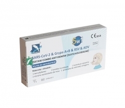 Zdjęcie TEST SARS-CoV-2 & Grypa A+B & RSV & ADV Zestaw Combo Antygenów(złoto koloidalne)