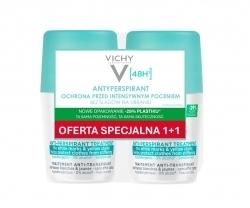 Zdjęcie VICHY Antyperspirant 48H Przeciw śladom na ubraniach roll-on 50 ml + 50 ml DUOPAK