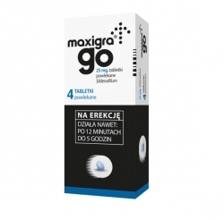 Zdjęcie MAXIGRA GO 25 mg 4 tabletki
