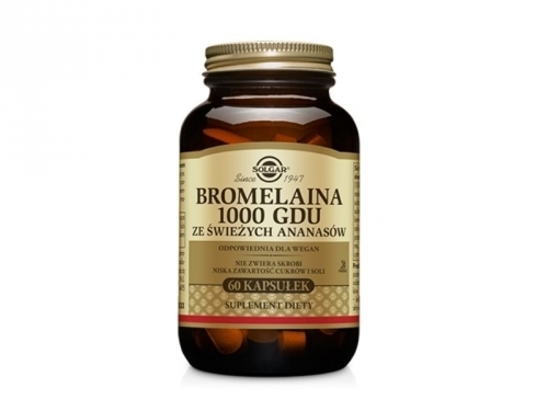 Zdjęcie SOLGAR Bromelaina 1000 GDU 60 kapsułek