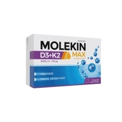 Zdjęcie MOLEKIN D3 + K2 MAX w oleju lnianym 75 kapsułek