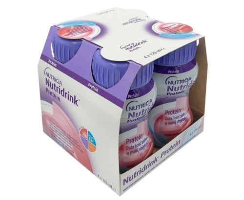 Zdjęcie NUTRIDRINK Protein rześki smak czerwonych owoców 4 butelki 125 ml