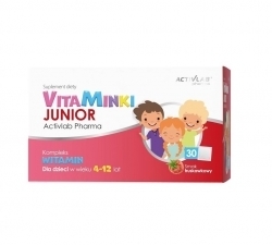 Zdjęcie ACTIVLAB VitaMinki Junior smak truskawkowy 30 saszetek