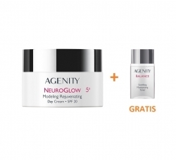 Zdjęcie AGENITY NEUROGLOW 5° Modelujący krem odmładzający na dzień SPF20+ 50 ml + Tonik 50 ml GRATIS