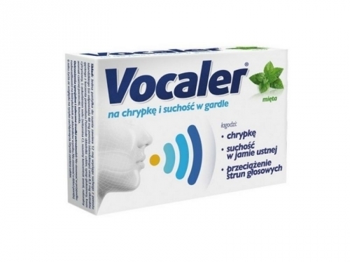 Zdjęcie VOCALER Mięta 12 pastylek