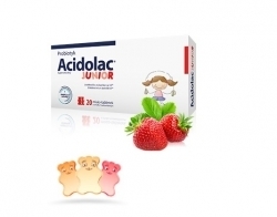 Zdjęcie ACIDOLAC JUNIOR o smaku truskawkowym 20 tabletek