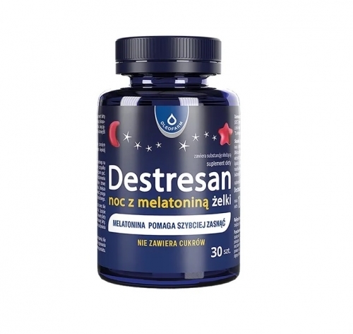 Zdjęcie DESTRESAN Noc Z Melatoniną żelki smak wiśniowy 30 sztuk