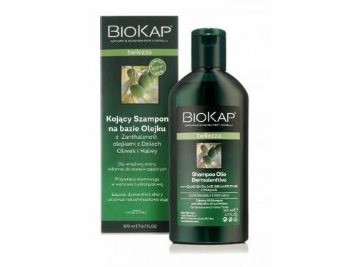 Zdjęcie BIOKAP BELLEZZA Kojący szampon na bazie olejku z dzikich oliwek i malwy 100 ml