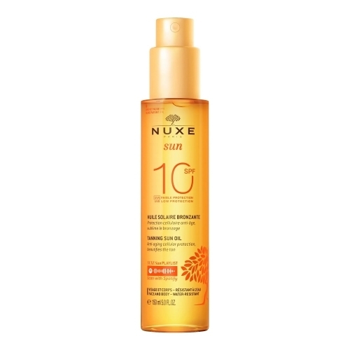 Zdjęcie NUXE SUN Olejek brązujący do opalania SPF 10 spray 150 ml + Nuxe Very Rose woda 100 ml GRATIS