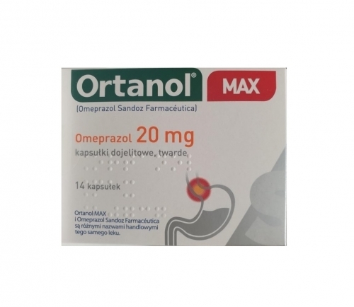 Zdjęcie ORTANOL MAX 20 mg 14 kapsułek Import równoległy INPHARM