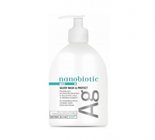 Zdjęcie NANOBIOTIC MED SILVER WASH & PROTECT Mydło w żelu do rąk i ciała 500 ml