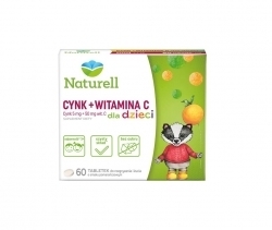 Zdjęcie NATURELL Cynk + Witamina C dla dzieci 60 tabletek