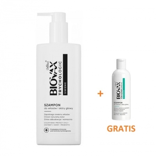 Zdjęcie BIOVAX TRYCHOLOGIC SIWIENIE Szampon do włosów i skóry głowy 200 ml + MINI SZAMPON 50 ml GRATIS
