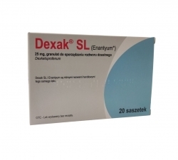 Zdjęcie DEXAK SL 25 mg 20 saszetek IMPORT RÓWNOLEGŁY MEDEZIN