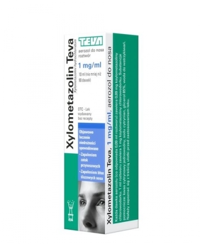 Zdjęcie XYLOMETAZOLIN aerozol do nosa  1 mg/ml 10 ml TEVA