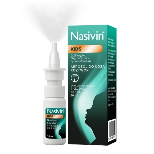 Zdjęcie NASIVIN KIDS 0,025% aerozol do nosa 10 ml