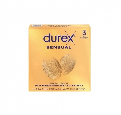 Zdjęcie DUREX SENSUAL Prezerwatywy supercienkie 3 sztuki