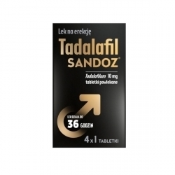 Zdjęcie TADALAFIL SANDOZ 10 mg 4 tabletki