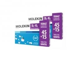 Zdjęcie MOLEKIN D3 + K2 45 tabletek (+ 15 tabletek gratis)