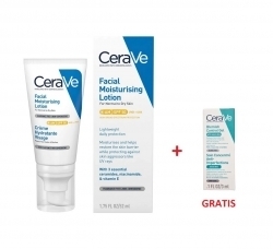 Zdjęcie CERAVE Nawilżający Krem do twarzy SPF50 dla skóry normalnej suchej 52 ml + Próbka CERAVE 3 ml GRATIS