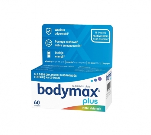 Zdjęcie BODYMAX PLUS 60 tabletek DATA 28.02.2025