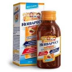 Zdjęcie HERBAPECT Junior bez cukru syrop o smaku malinowym 110 g
