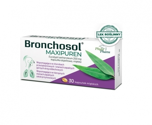 Zdjęcie BRONCHOSOL MAXIPUREN 200 mg 30 kapsułek miękkich