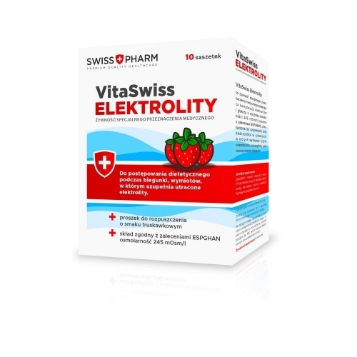 Zdjęcie VITASWISS Elektrolity proszek 10 saszetek SWISS+PHARM