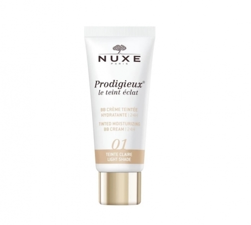 Zdjęcie NUXE PRODIGIEUX Krem BB do twarzy JASNY 01 30 ml + Nuxe Very Rose woda micelarna 100 ml GRATIS