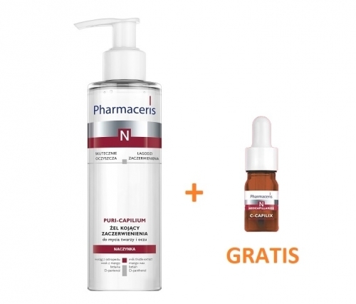 Zdjęcie PHARMACERIS N PURI-CAPILIUM Żel kojąco-myjący 190 ml + GRATIS