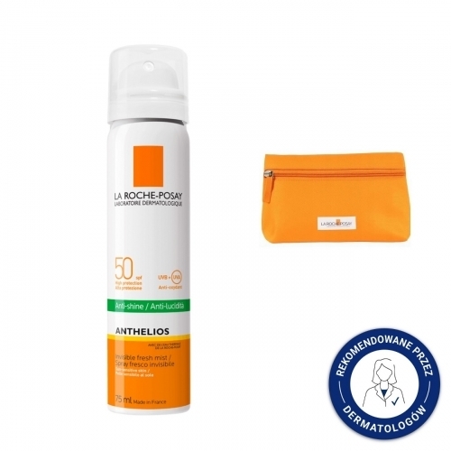 Zdjęcie LA ROCHE-POSAY ANTHELIOS XL Mgiełka przeciw błyszczeniu się skóry SPF50 75 ml + GRATIS KOSMETYCZKA