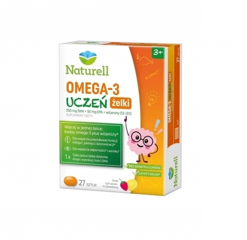 Zdjęcie NATURELL OMEGA-3 Uczeń 27 żelków