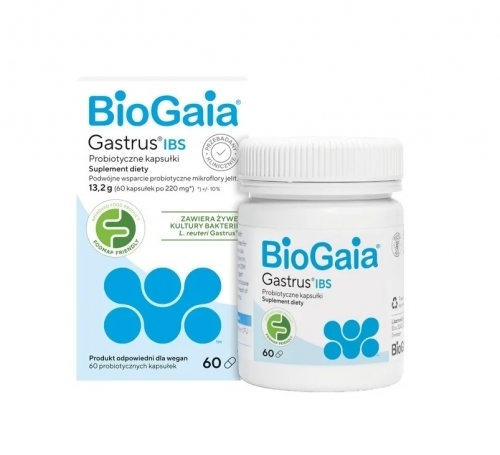 Zdjęcie BIOGAIA GASTRUS IBS 60 kapsułek