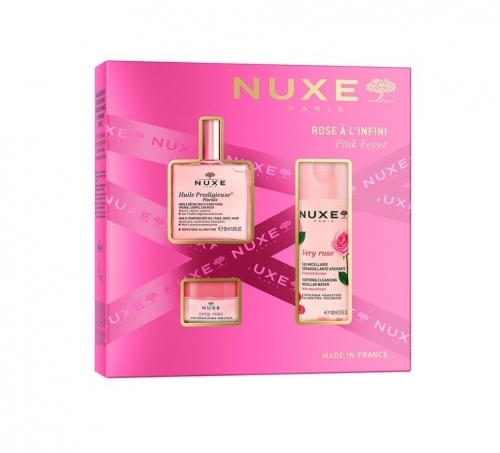 Zdjęcie NUXE ZESTAW FLORALE Sychy olejek 50 ml + Balsam do ust 15 g + Woda micelarna 3w1 100 ml