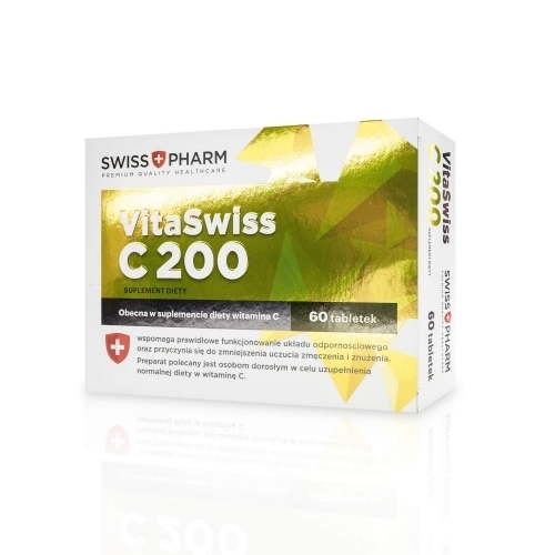 Zdjęcie VITASWISS C200 60 tabletek SWISS+PHARM DATA 31.01.2026