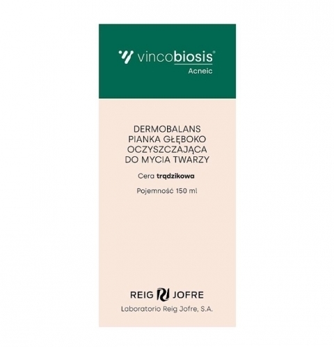 Zdjęcie VINCOBIOSIS ACNEIC DERMOBALANS Pianka głęboko oczyszczająca do mycia twarzy 150 ml